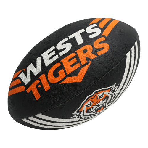 WESTS TIGERS SUPPORTER BALL - SIZE 5 STEEDEN