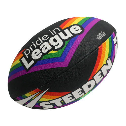 STEEDEN NRL PRIDE IN LEAGUE SUPPORTER BALL SIZE 5 STEEDEN