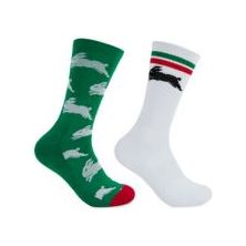 RABBITOHS CREW SOCKS 2 PACK NRL