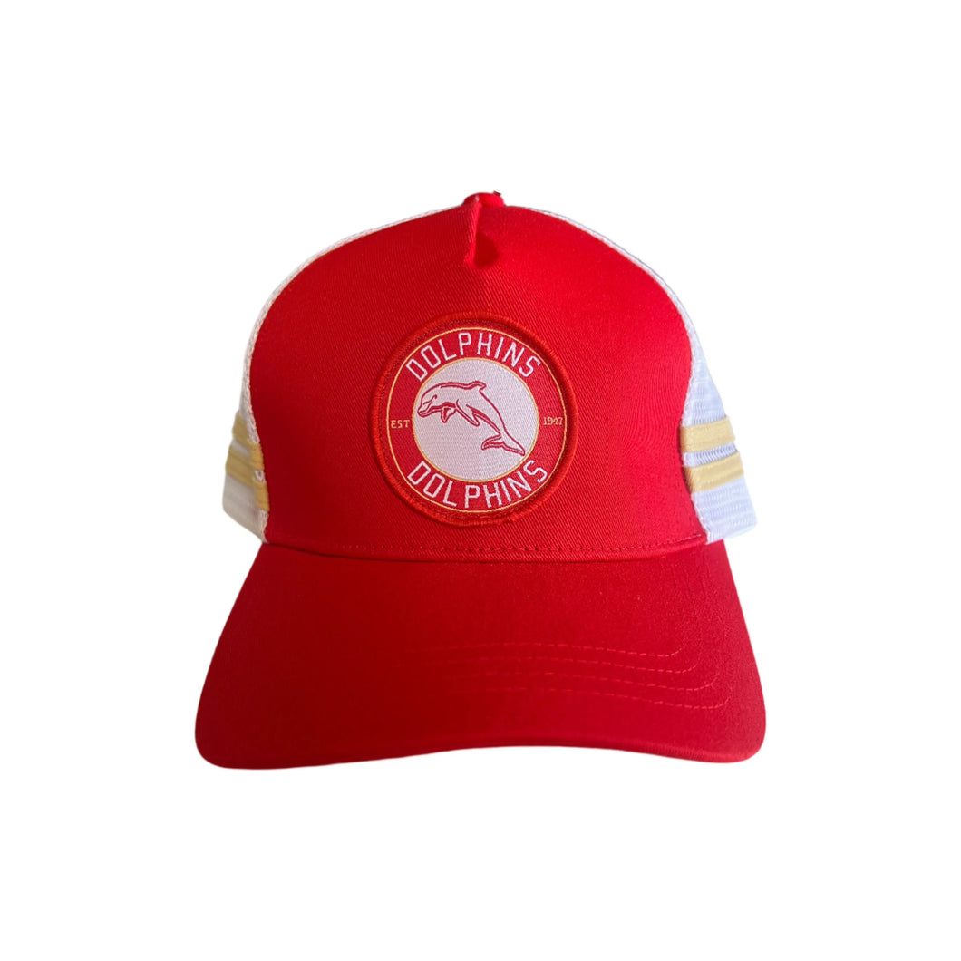 DOLPHINS STRIPE TRUCKER CAP NRL