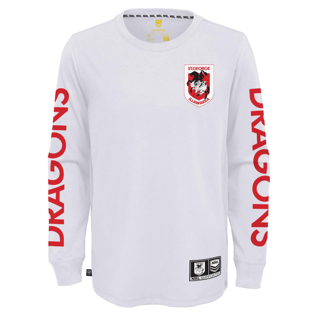 DRAGONS WORDMARK LS TEE NRL