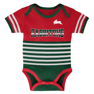 RABBITOHS 3PC CREEPER, BIB & BOOTIE SET NRL