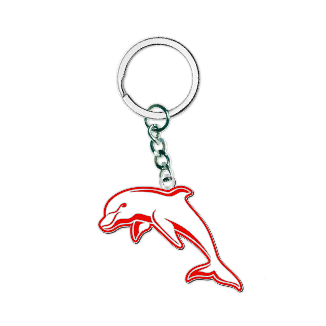 DOLPHINS LOGO KEYRING NRL