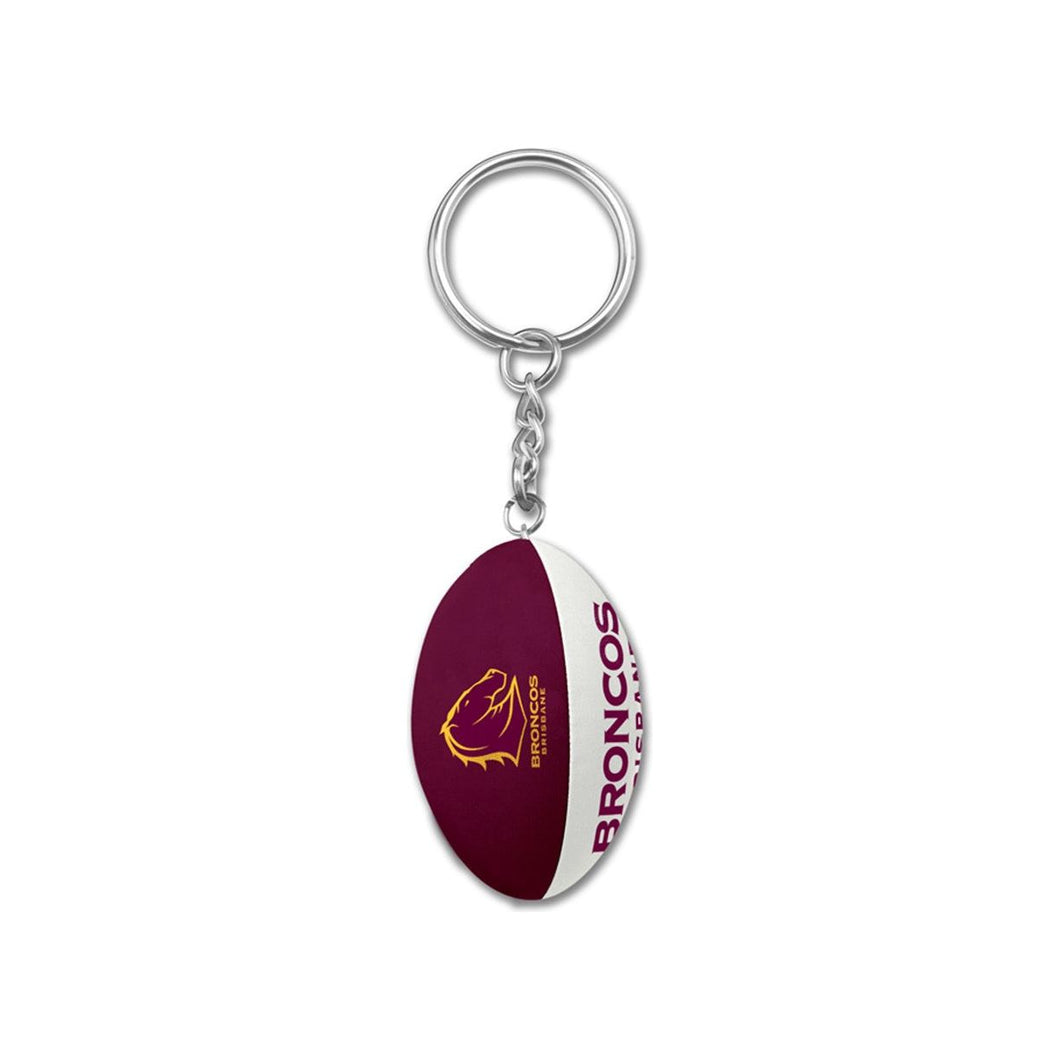 BRONCOS FOOTBALL KEYRING NRL