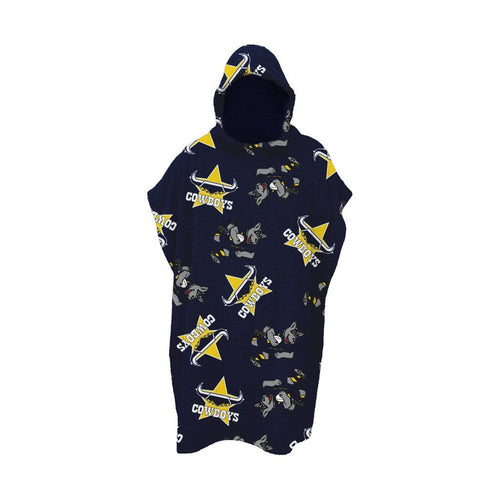 COWBOYS YOUTH HOODED BEACH TOWEL NRL