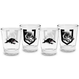 PANTHERS SET OF 4 SHOT GLASSES NRL