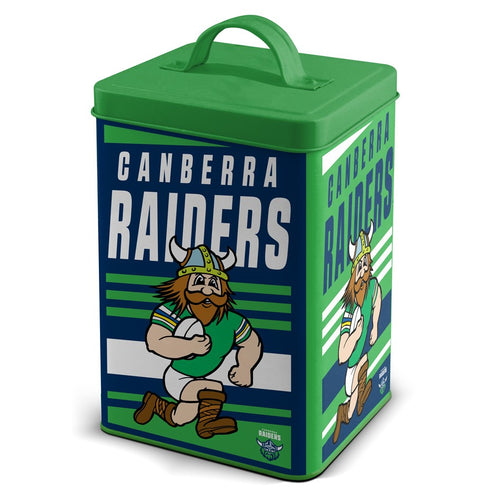 RAIDERS STORAGE COOKIE TIN NRL