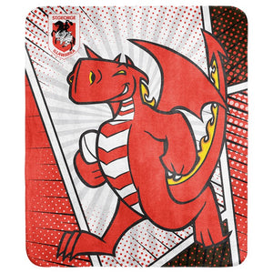 DRAGONS CORAL FLEECE RUG NRL