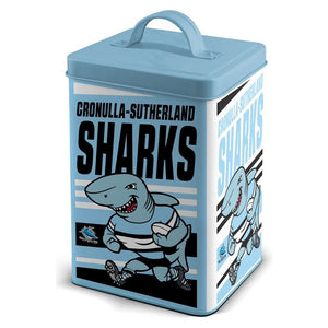 SHARKS STORAGE COOKIE TIN NRL