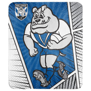 BULLDOGS CORAL FLEECE RUG NRL