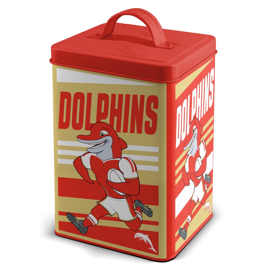 DOLPHINS STORAGE COOKIE TIN NRL