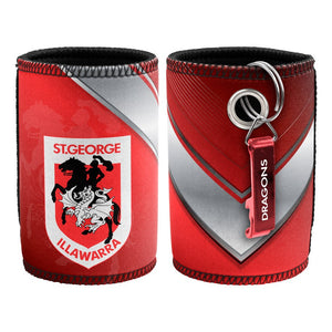 DRAGONS CAN COOLER & BOTTLE OPENER NRL