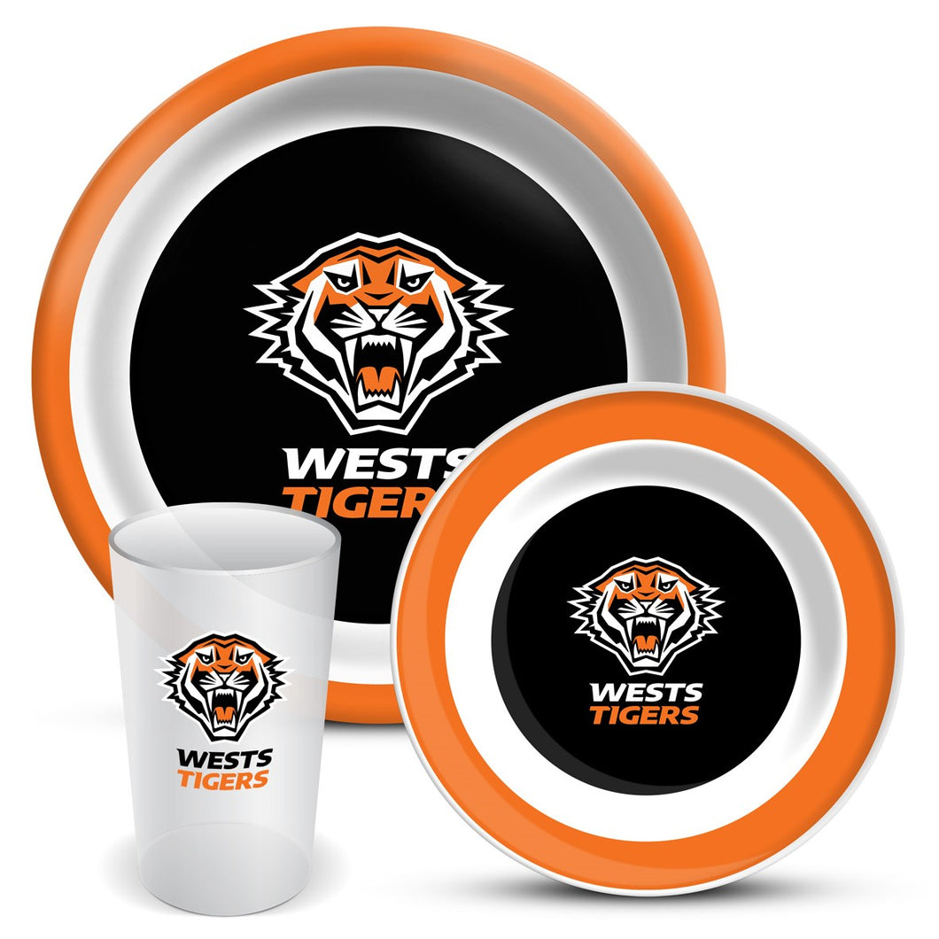 WESTS TIGERS 3-PIECE DINNER SET