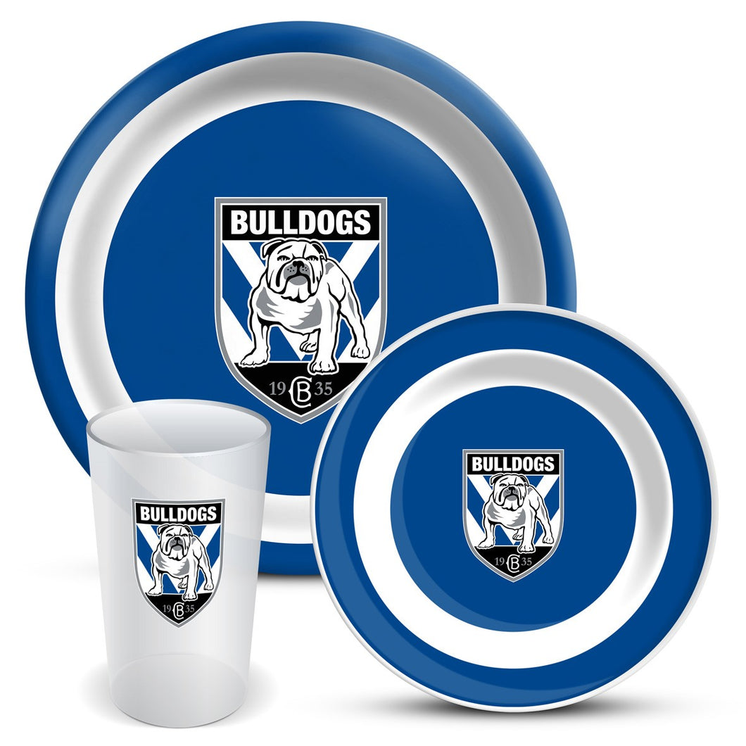 BULLDOGS 3-PIECE DINNER SET