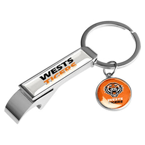 WESTS TIGERS BOTTLE OPENER KEYRING