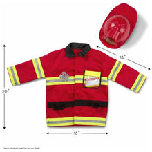 Load image into Gallery viewer, MELISSA AND DOUG FIRE CHIEF ROLE PLAY COSTUME SET M&amp;D