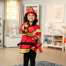 Load image into Gallery viewer, MELISSA AND DOUG FIRE CHIEF ROLE PLAY COSTUME SET M&amp;D