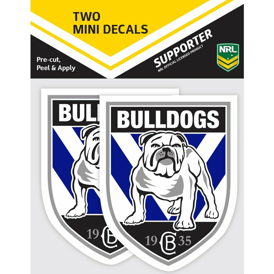 BULLDOGS MINI DECAL NRL