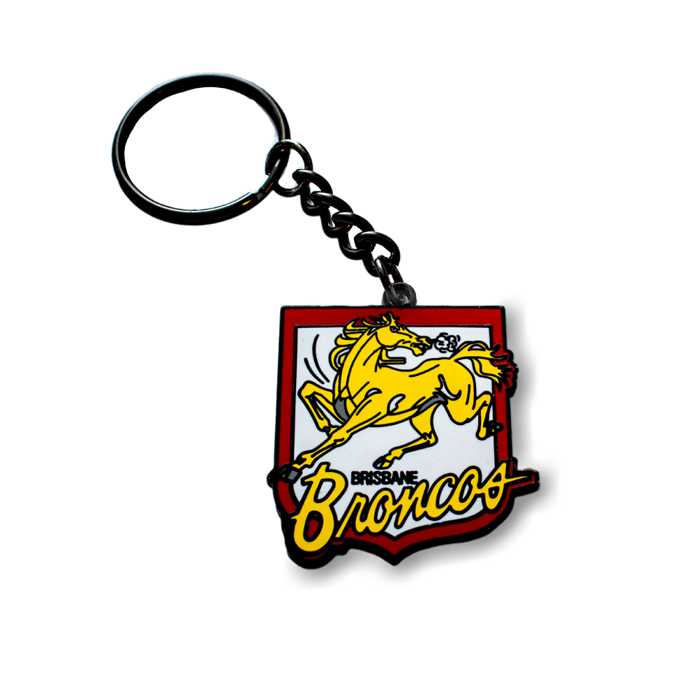 BRONCOS HERITAGE LOGO KEYRING NRL