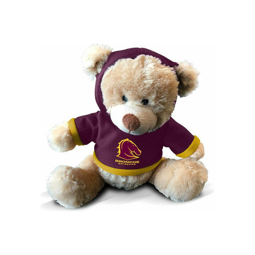 BRONCOS TEDDY WITH HOODIE NRL