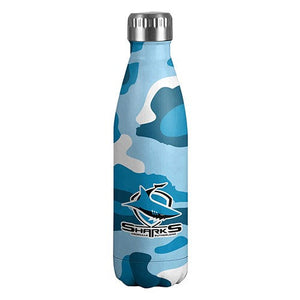 SHARKS STAINLESS STEEL DRINK BOTTLE NRL